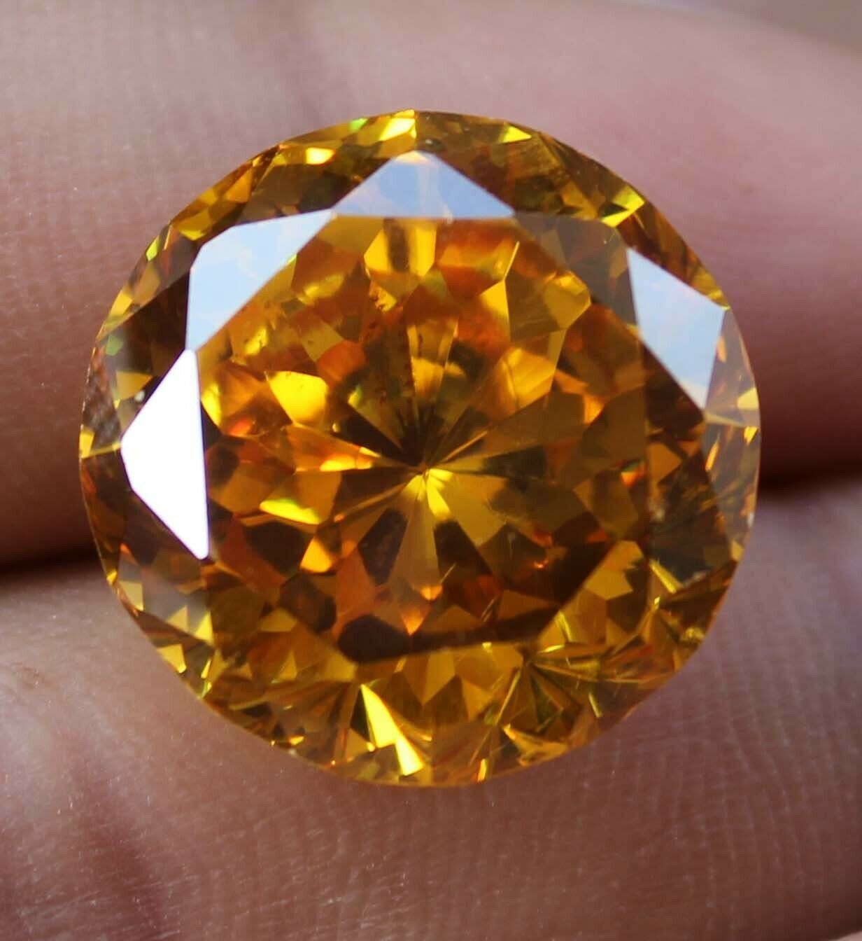 38 Ct. Natural Precious Cambodian Zircon Round Cut Loose Gemstone Gift for Women