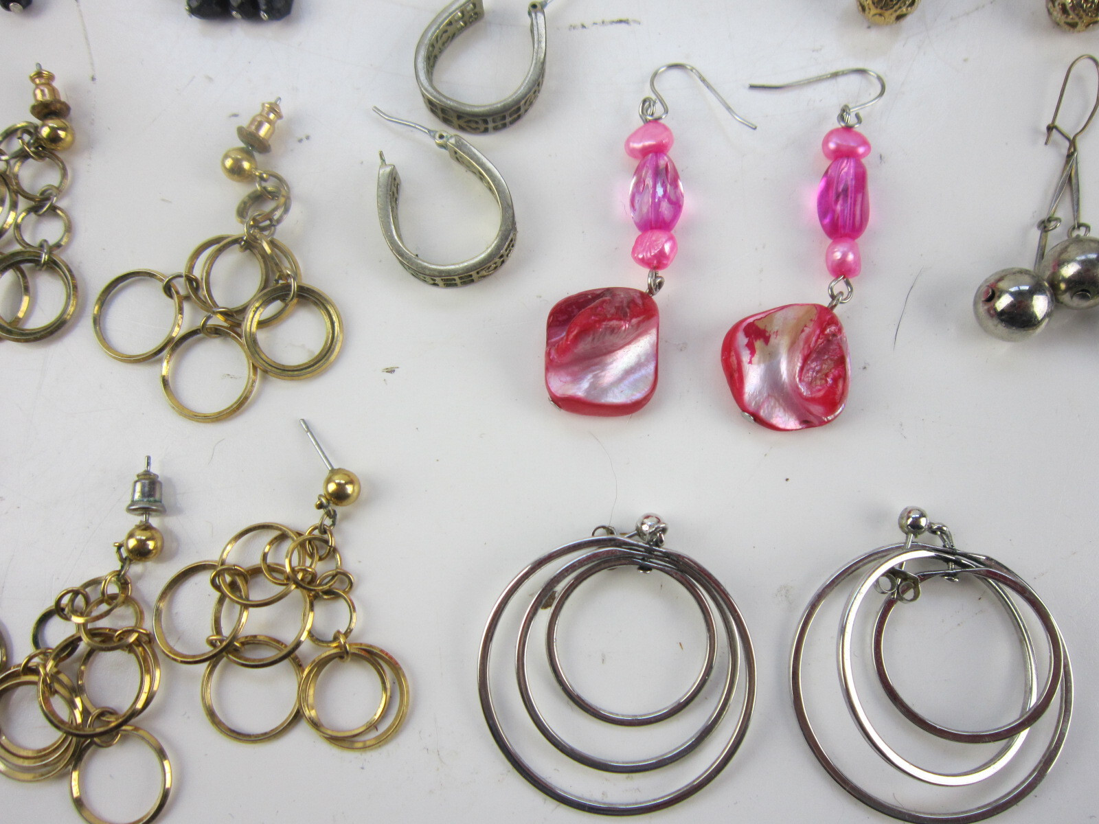 Vintage Earrings Lot, Some Clip On. Ring, Pendant. Not Researched.