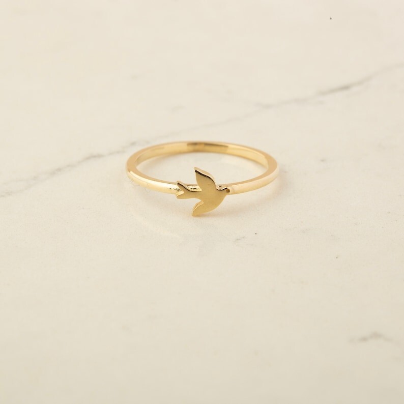 Gold/Silver Bird Ring Dainty Minimalist Jewelry-Cute Animal Gift – Women’s Ring