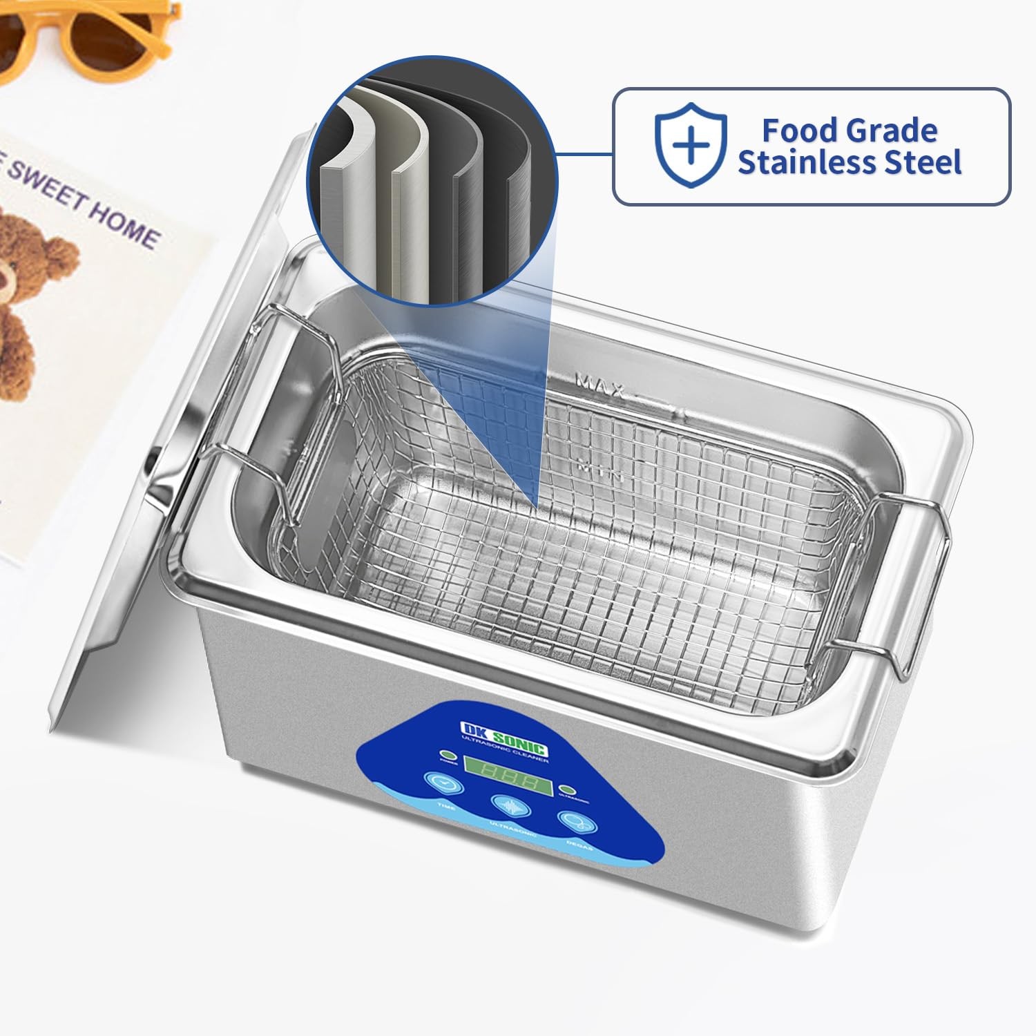 Ultrasonic Cleaning Machine-Ultrasonic Jewelry Cleaner with Digital Timer and…