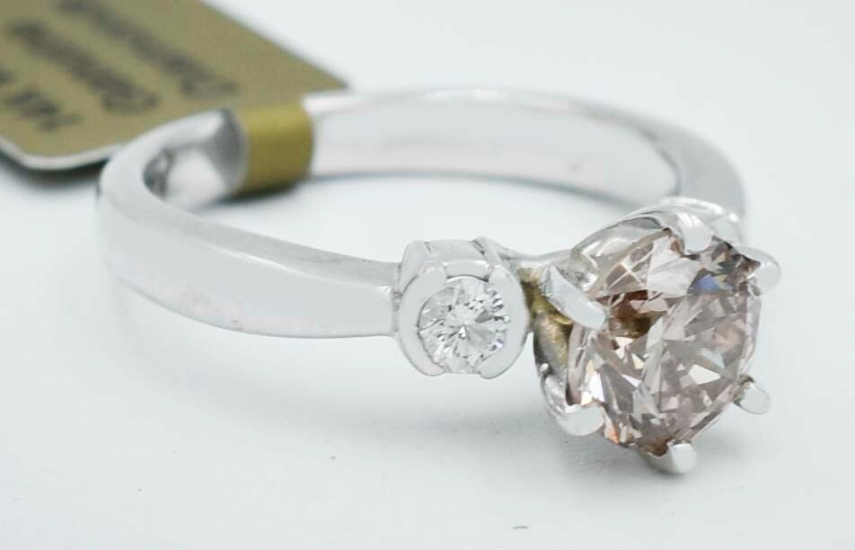 GENUINE 1.08 Cts DIAMOND ENGAGEMENT RING 14K WHITE GOLD * Free Appraisal *