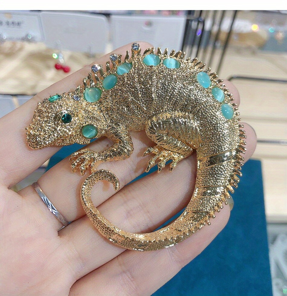 Simple Retro Lizard Animal Brooch Chameleon Pin Exquisite Jewelry