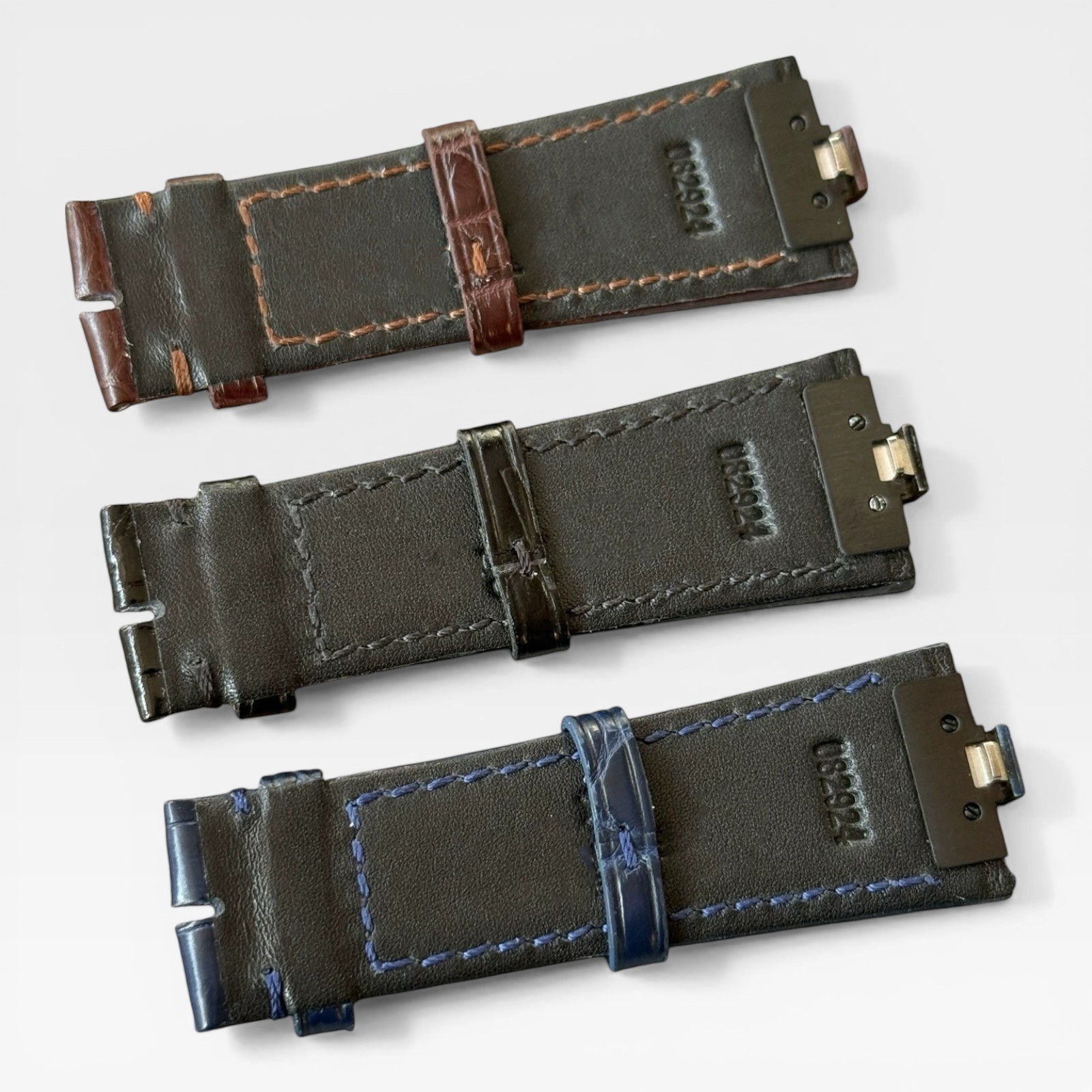 Croco Leather Watch Strap Fits Vacheron Constantin Overseas 24mm Easy Change