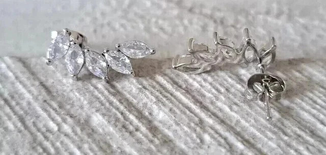 3Ct Marquise Cut Lab-Created Diamond Women’s Stud Earrings 14K White Gold Plated