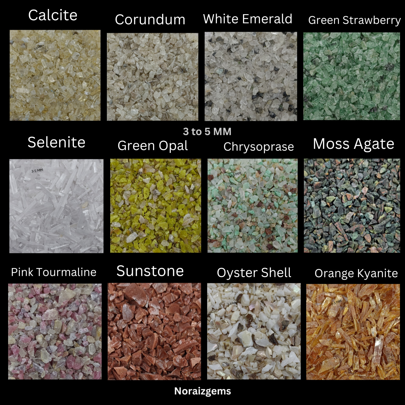 70+ Crushed Gemstone Coarse 3-5 MM Stone Coarse Crushed Stone Healing Powder