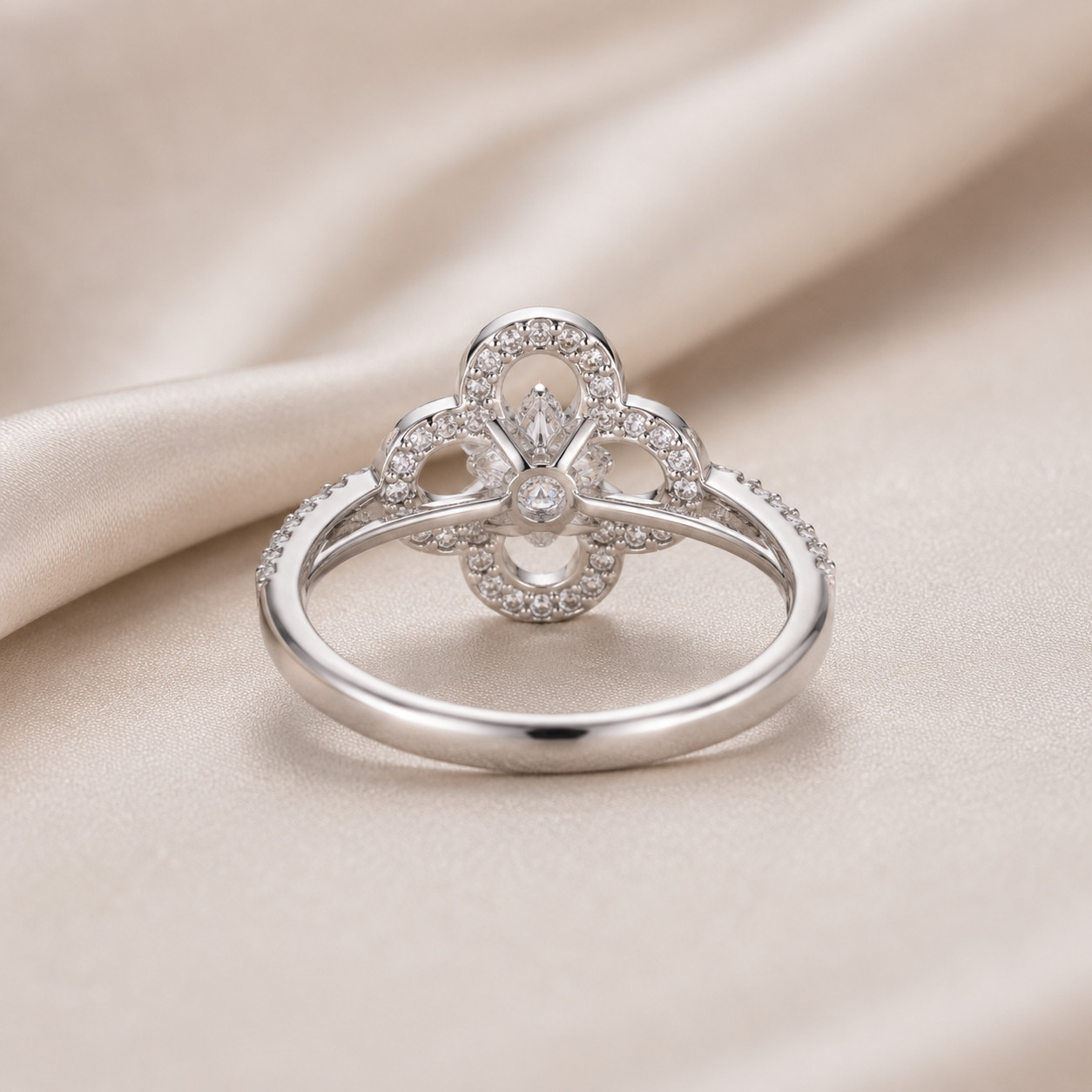 Natural Diamond Round Cut 14K Gifted Engagement Ring Solid White Gold 0.78 Ct