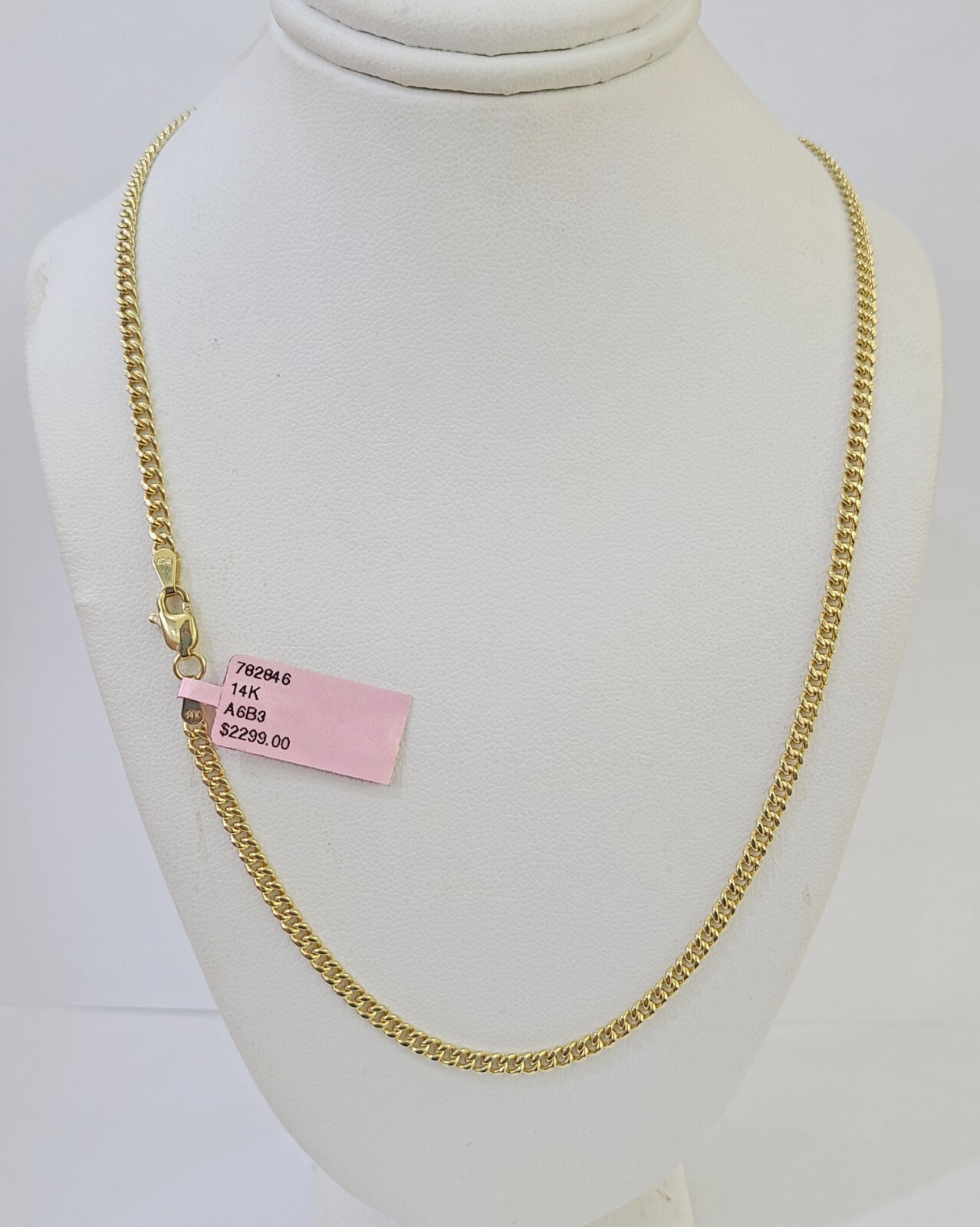 14k Yellow Gold Miami Cuban Link Chain Necklace 3mm 18-26 Inches Real