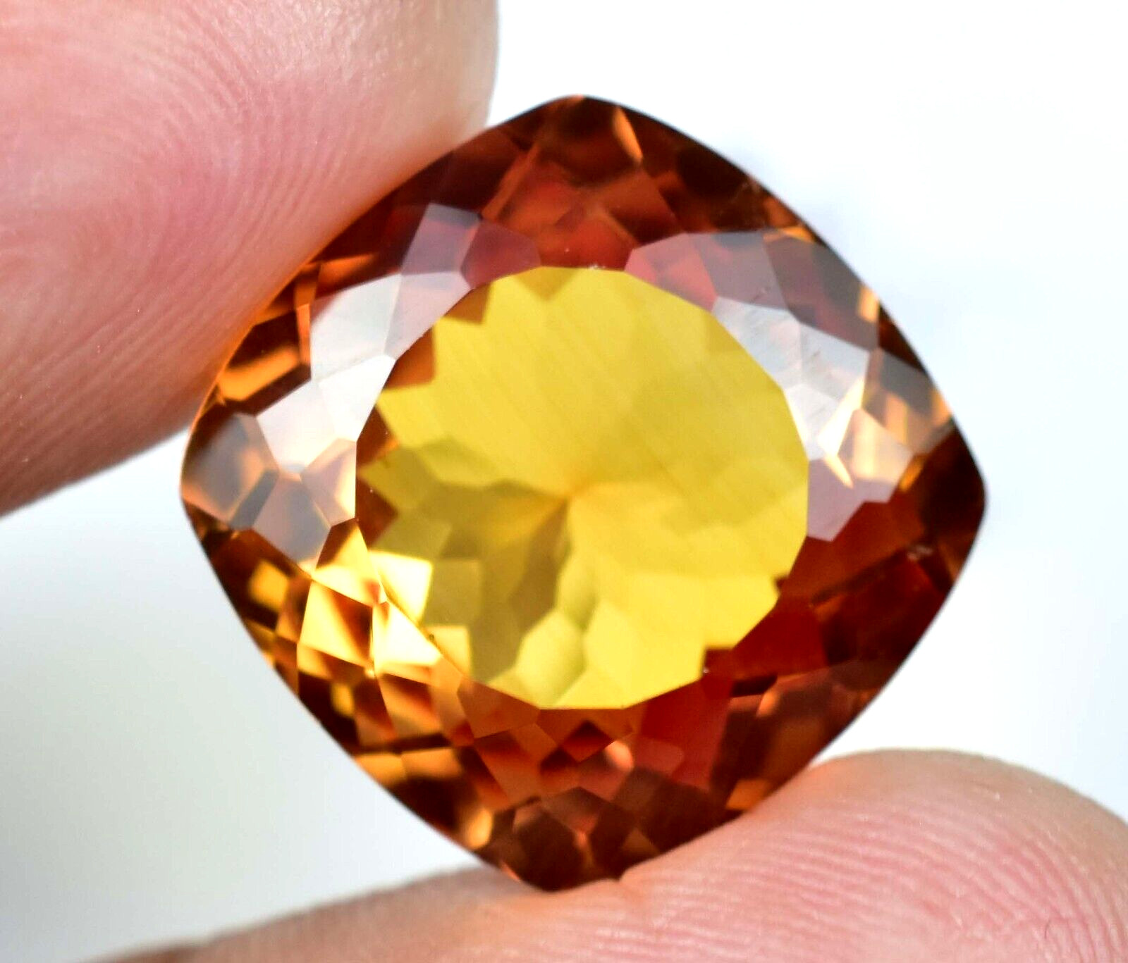 Natural imperial Topaz 20.20 Ct Cushion Stunning Flawless AGL Certified Gemstone