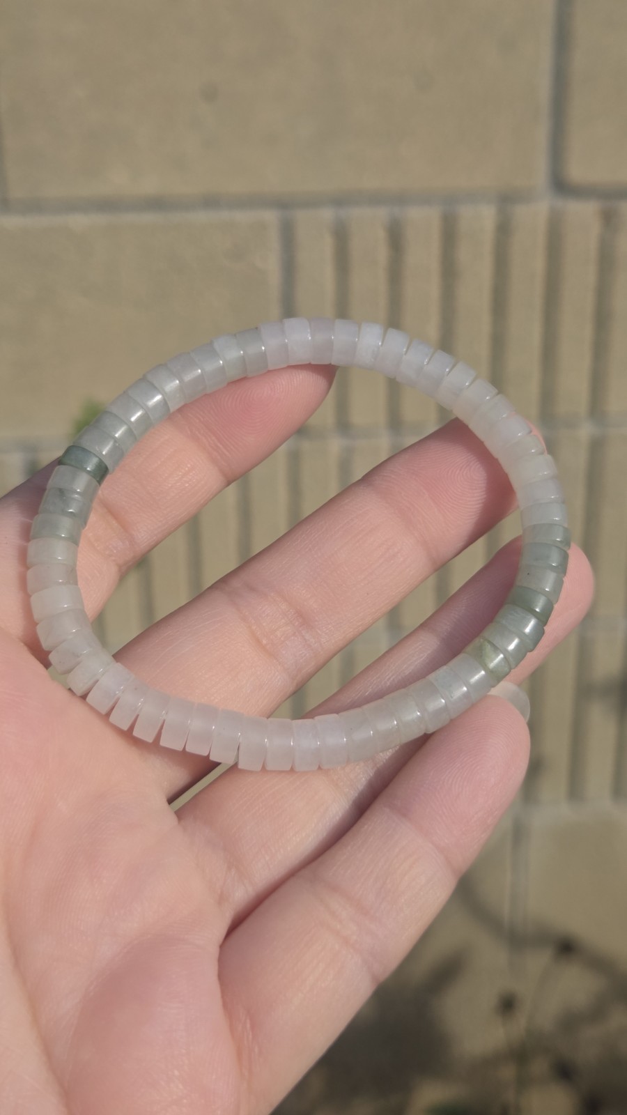 Chic Icy Jadeite Disc Bracelet | 6mm Grade A | Minimalist Stacking Style