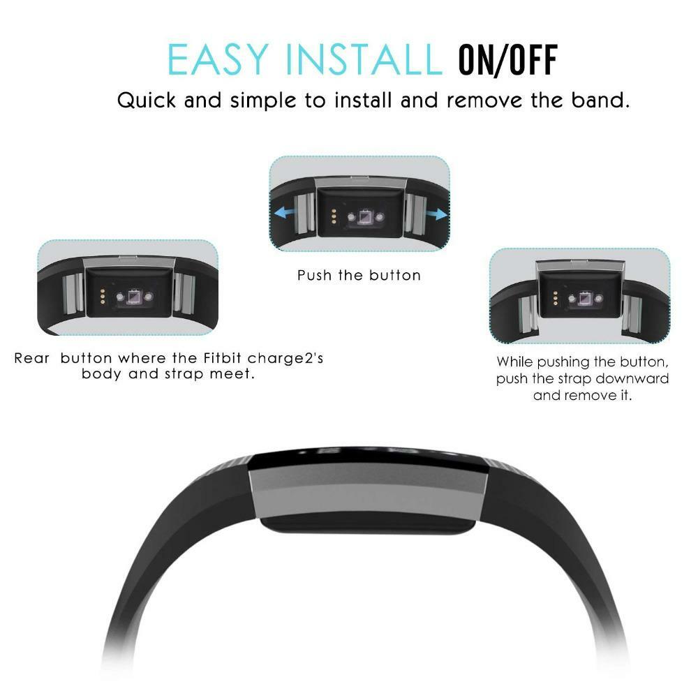 siegel*2007 12 colors Wrist Band Fitbit Charge 2 Smart Watch LG NO BLACK