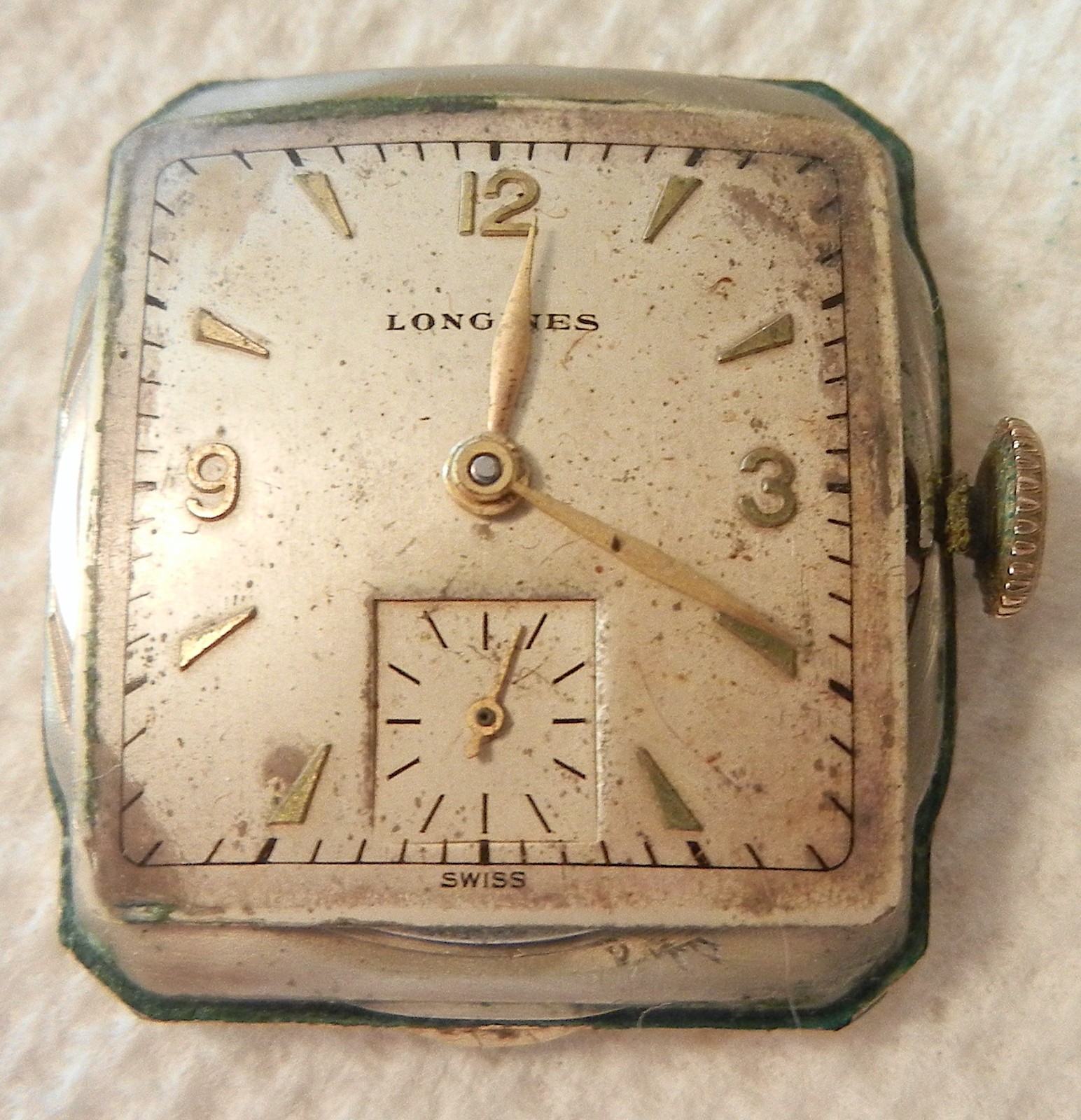 VINTAGE LONGINES MENS 10K GOLD FILLED 17 JEWELS 10L LXW WRIST WATCH FANCY LUGS