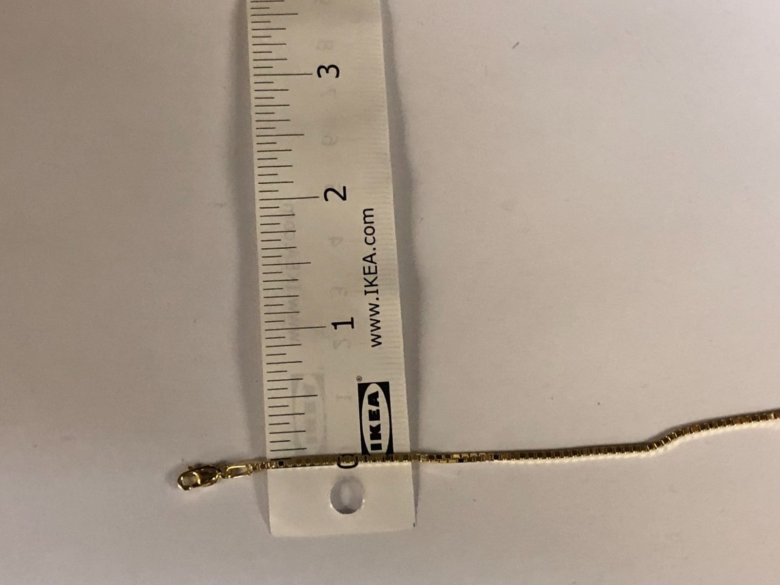 18k Yellow Gold 24″ Classic Box Link Pendant Chain/Necklace 10 grams 1.4MM