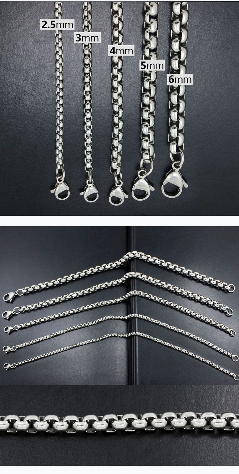 Fashion Stainless Steel Bracelet Metal Link Chains Bracelets Women’s Jewelry 1pc