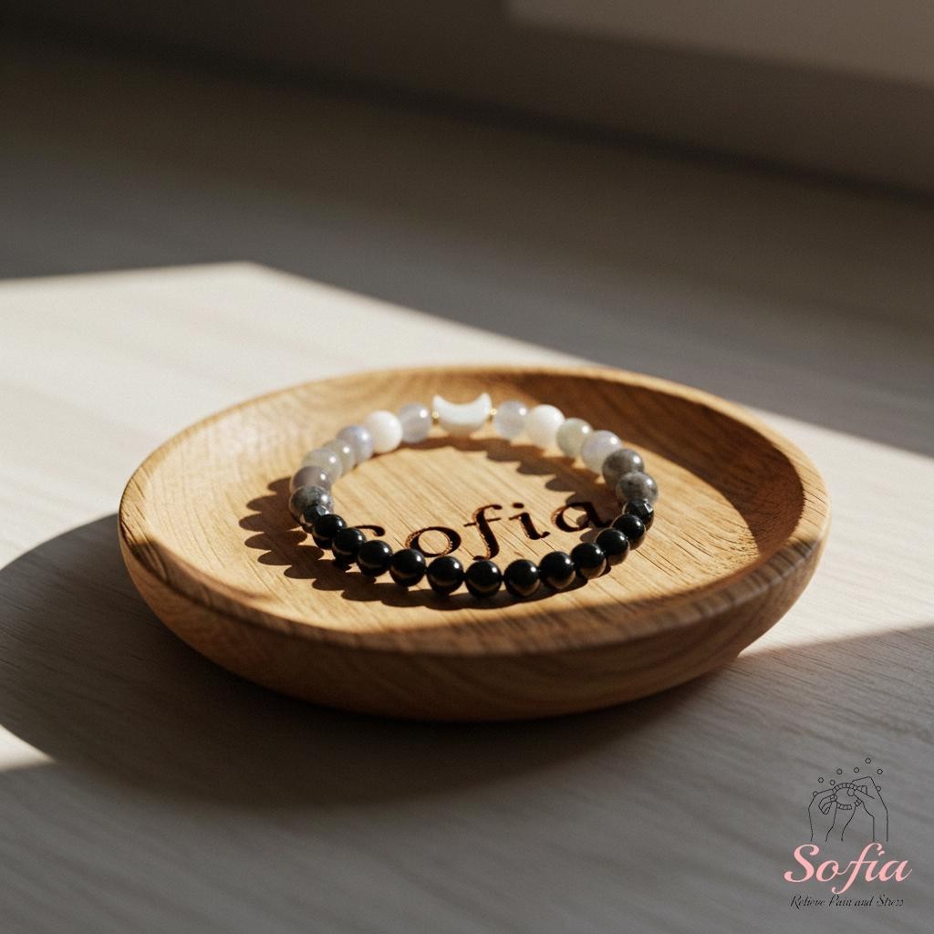 Moon Phase Crystal Bracelet Healing Gemstone Jewelry Gift Free US Shipping