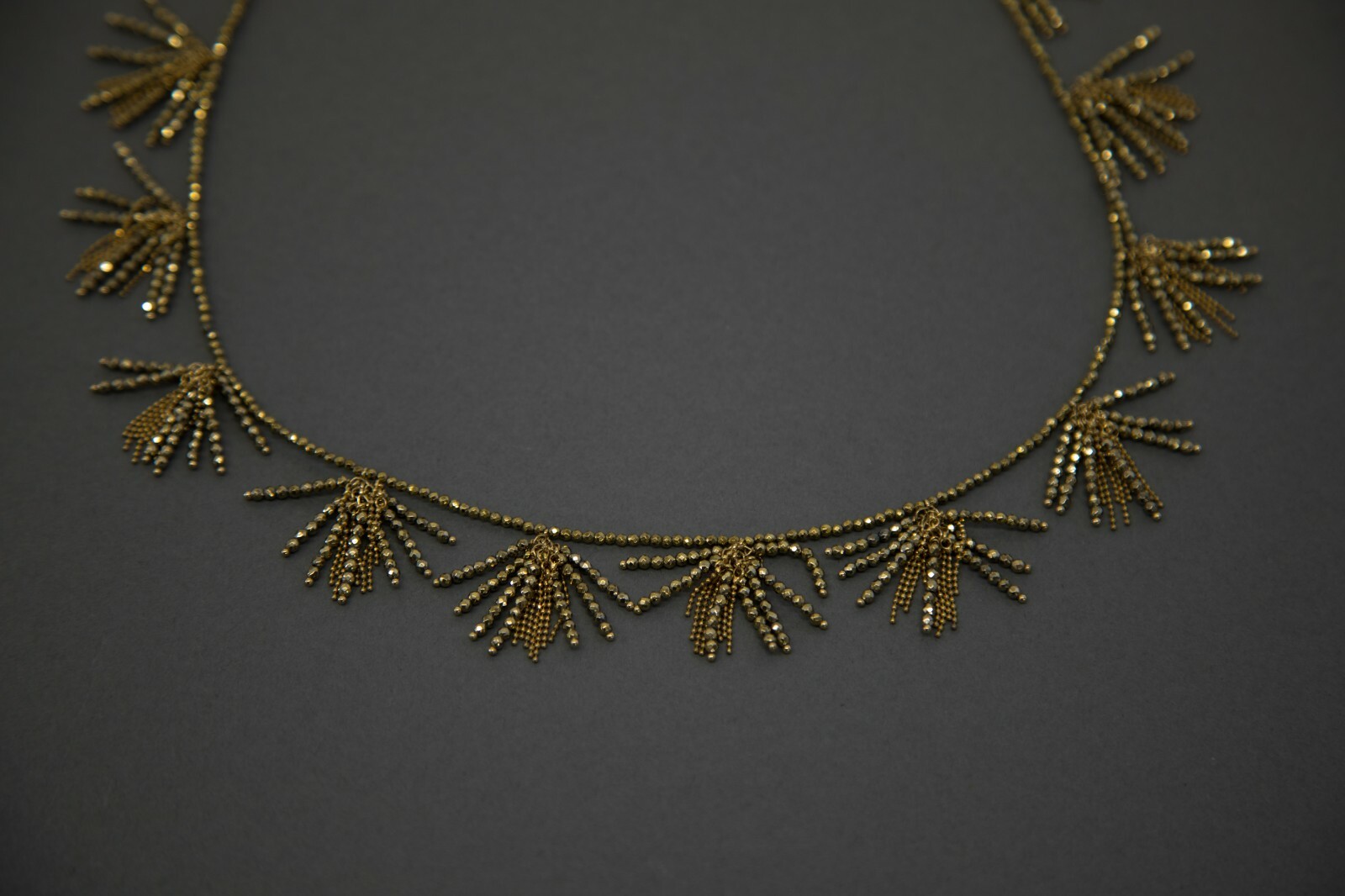 NWT$1475 Brunello Cucinelli Beaded Multi-Fringe Drop Necklace W/ 925 Silver A191