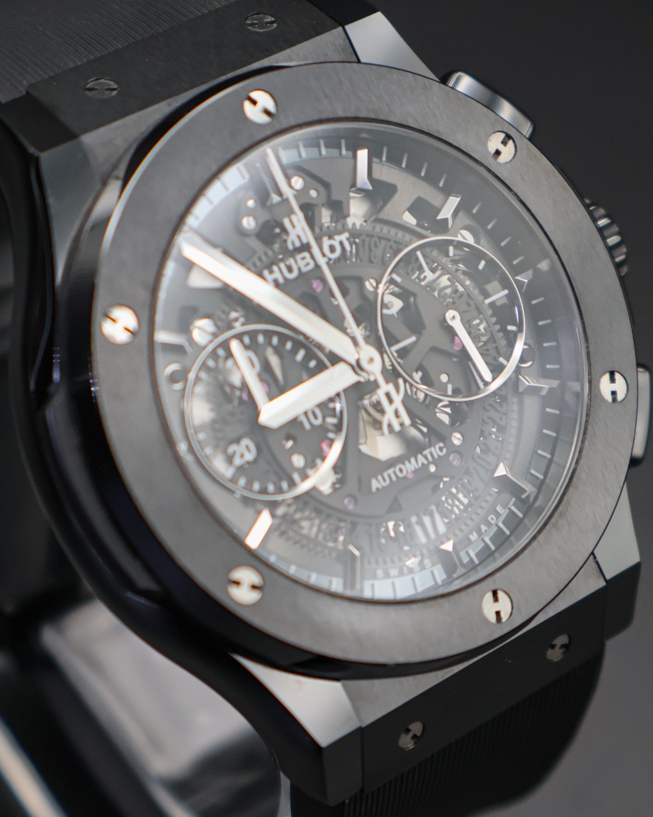 Hublot Classic Fusion Aerofusion Black Magic Skeleton 525.CM.0170.RX $18.8k MSRP
