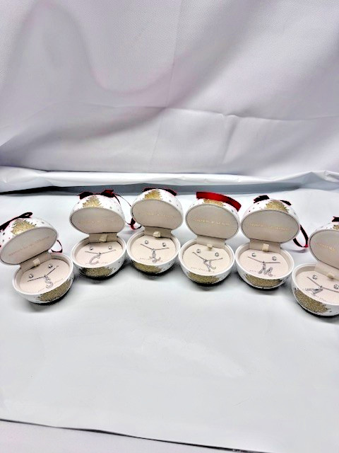 SparkleAnd Allure Jewerly Set-Comes In Holiday Ornament-DIFF LETERS TO CHOOSE