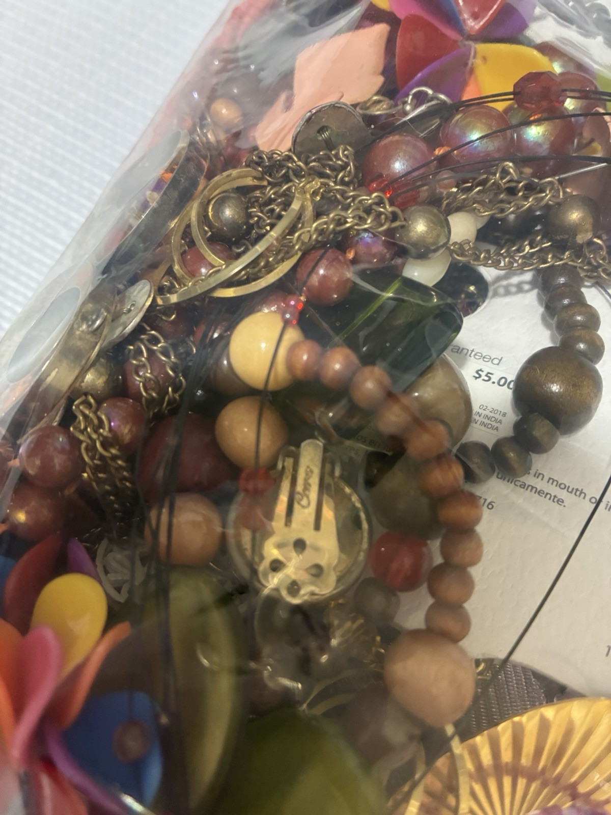 Mixed Costume Jewelry Lot Unsorted Variety Bag 1.45lb lot #5
