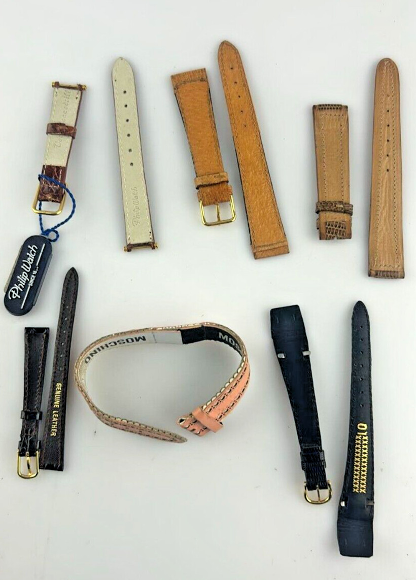 Stock 6 Watch Straps Leather Unisex Various Sizes New Read Description