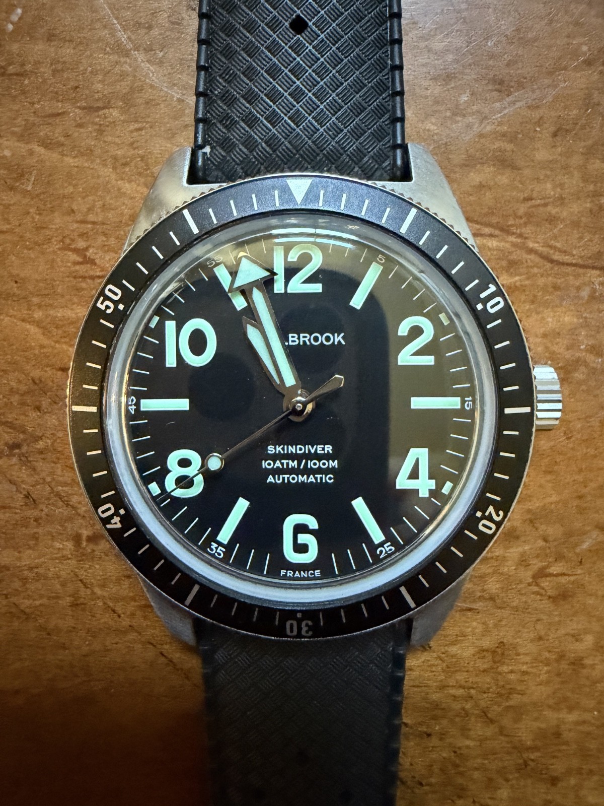 Wolbrook Skindiver Automatic Green Lum & Black Dial 40mm