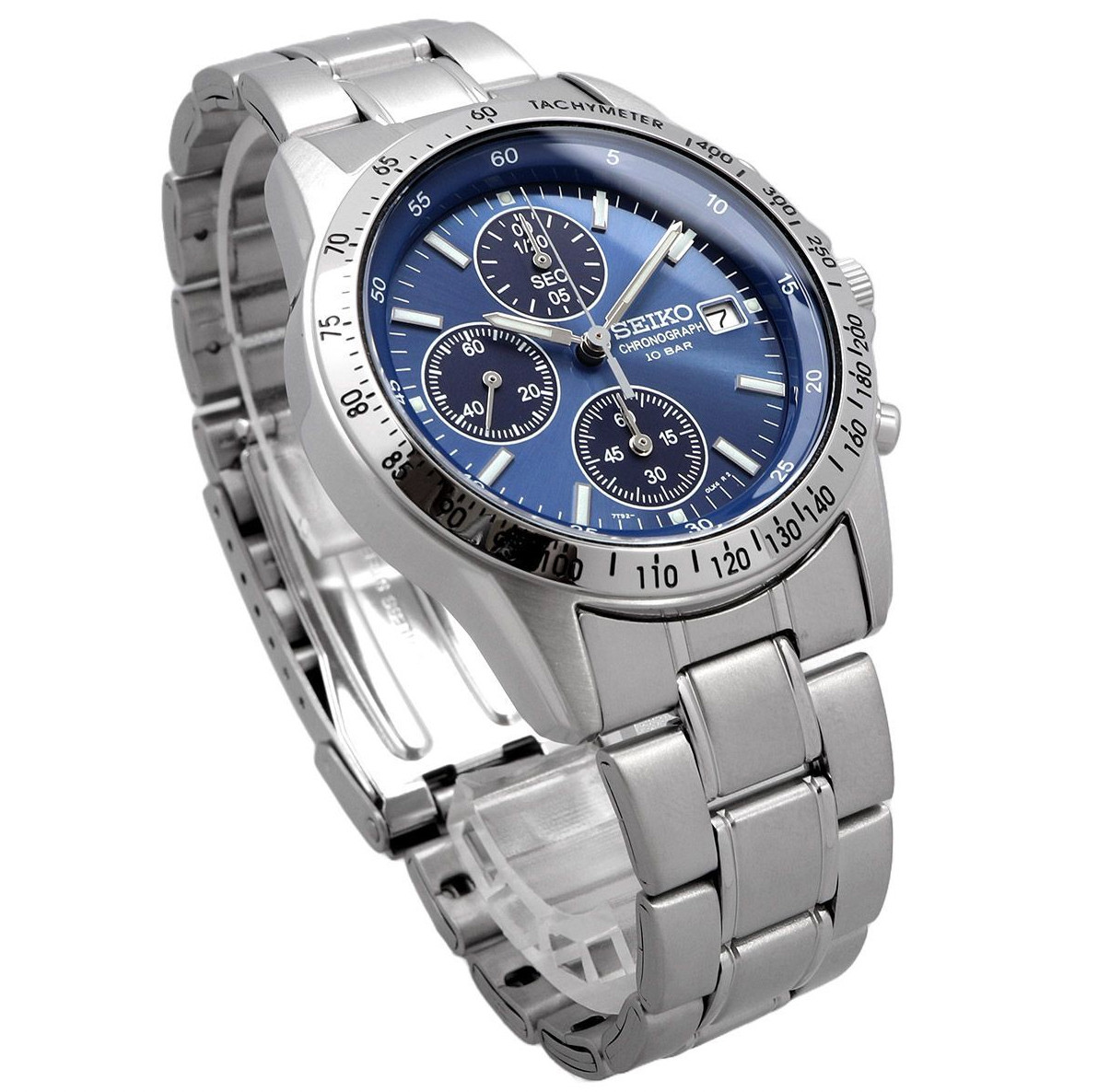 SEIKO SPIRIT SBTQ071 Blue Silver Chronograph Men’s Watch in Box New from Japan