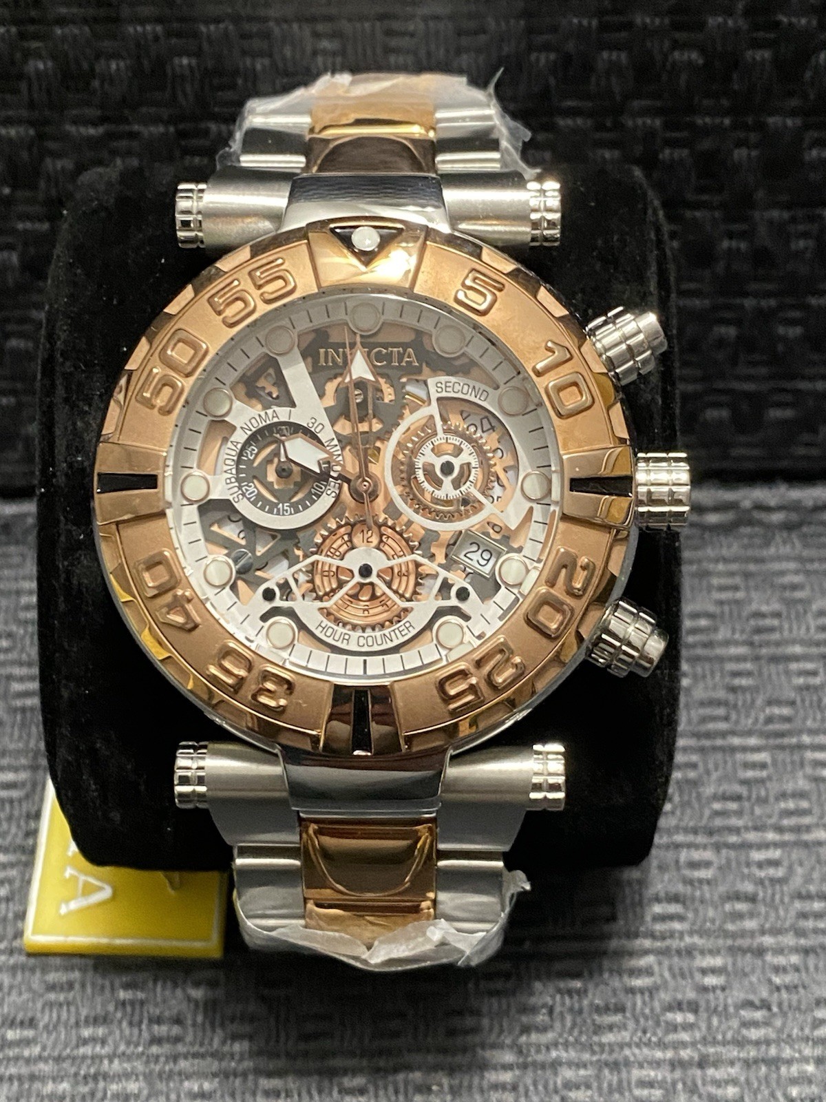 Invicta 47mm Subaqua Noma I Silver & Rose Gold Z60 Quartz LE Watch,Model#33365