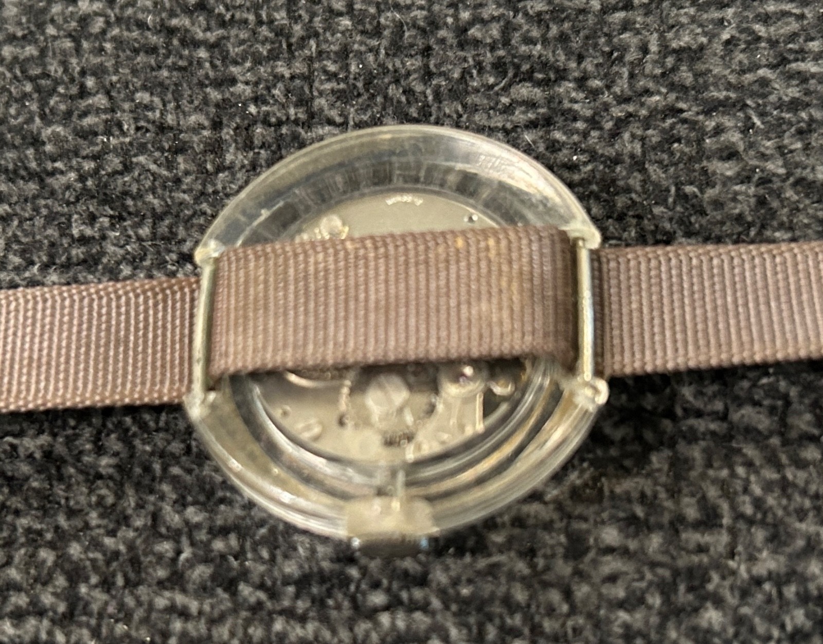 vintage Swiss see-through NELSON minimalist mechanical watch – working! nerdcore