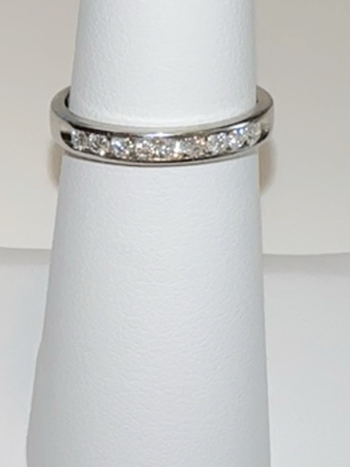 Artcarved Palladium 950 NATURAL .22CT DIAMOND WEDDING BAND RING 2.1G Sz 5