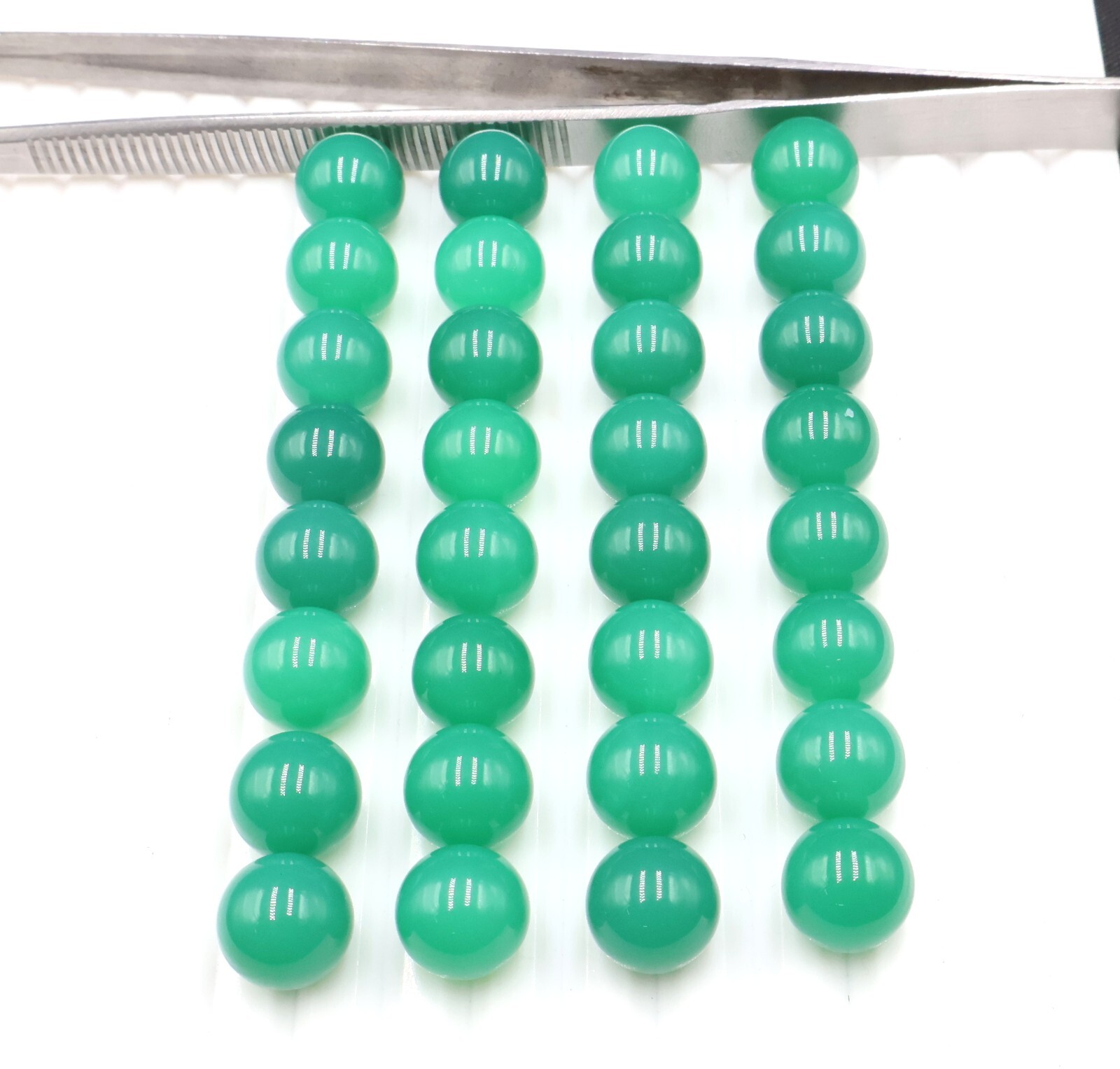 Green Onyx Round Smooth Plain Ball 11mm to 12mm Loose Cabochon Ball Stone