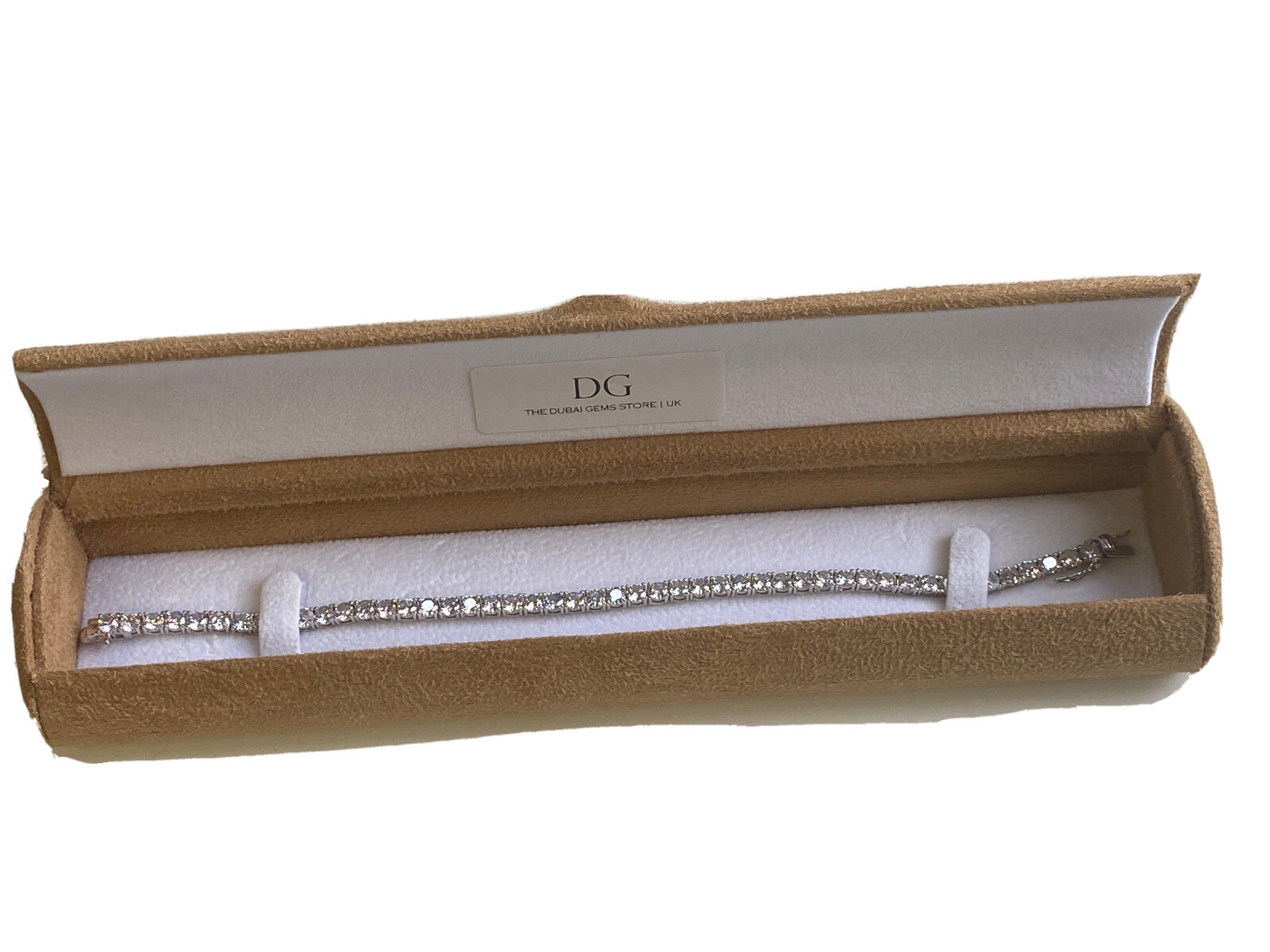 White gold finish created diamond Classic bracelet Free Gift Box Included