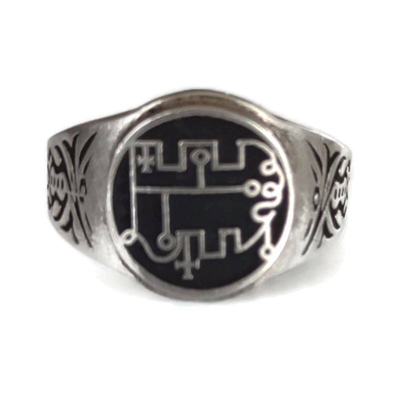 #36 STOLAS Seal Ring Lesser Key of Solomon Goetia 72 Demons + Optional pendant