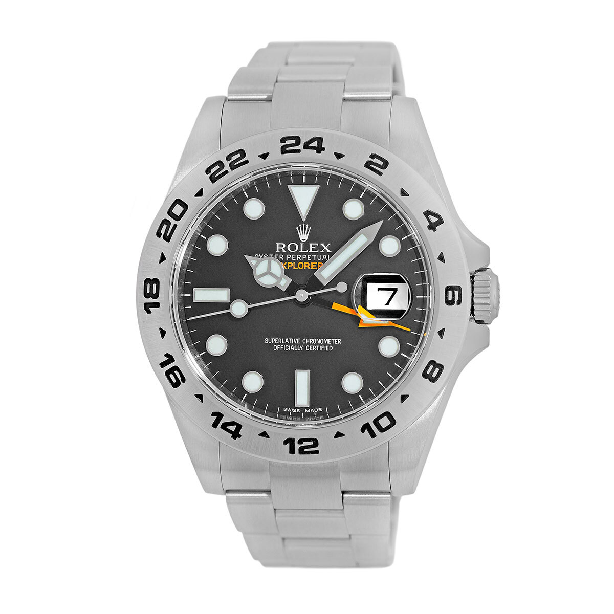 ROLEX Stainless Steel 42mm Explorer II 216570 Black Dial Box Warranty 2012 MINTY