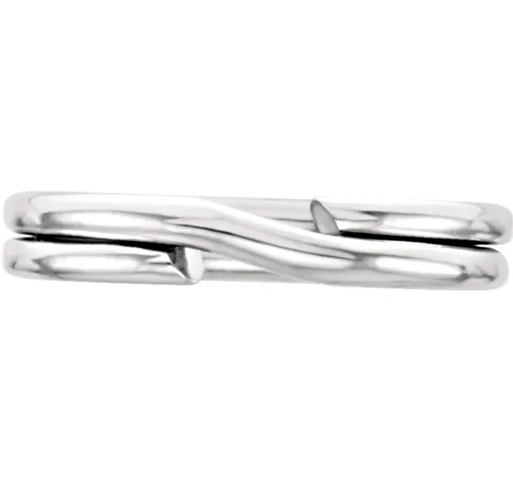6x9mm OD OVAL 14k Solid White Gold Split Jump Ring Clasp Charm Keychain RHODIUM