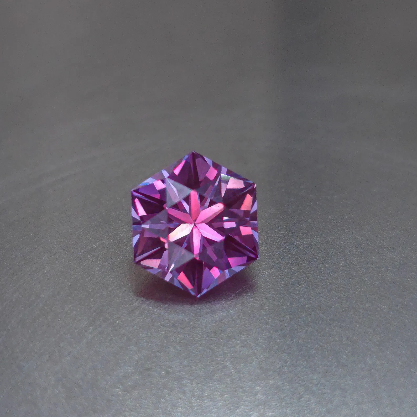 Certified 12.95 Ct+ Natural Alexandrite Color Change Hexagon Cut Loose Gemstone