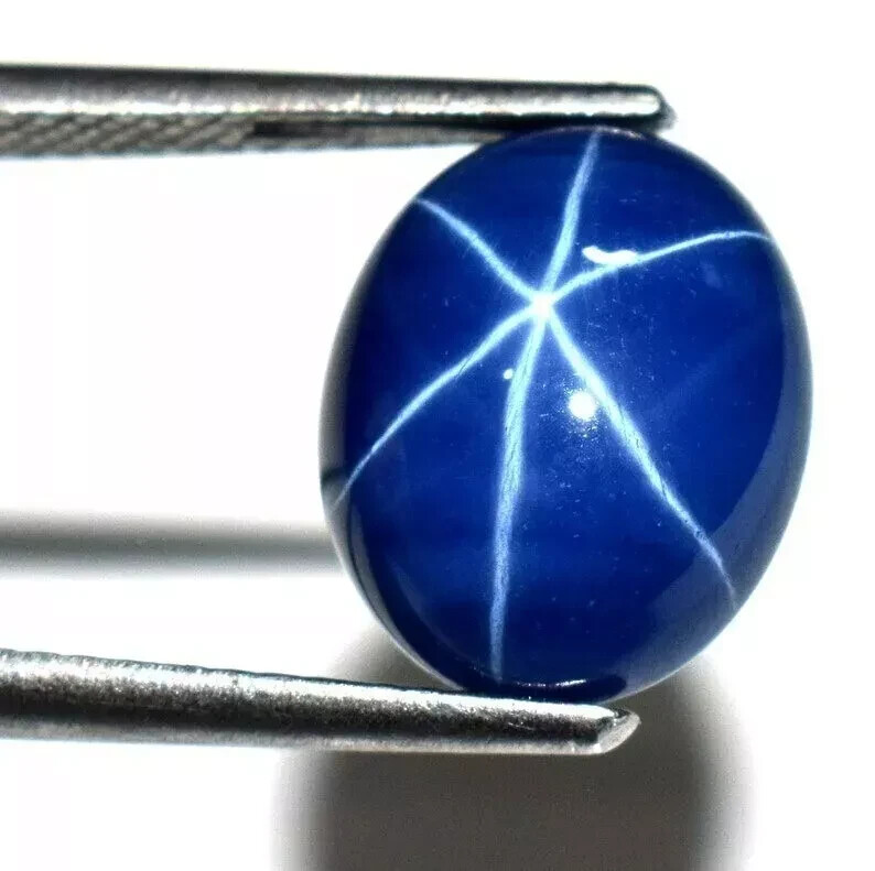 Natural Blue Star Sapphire 10.00 Ct Certified Oval Cabochon Loose Gemstone A+