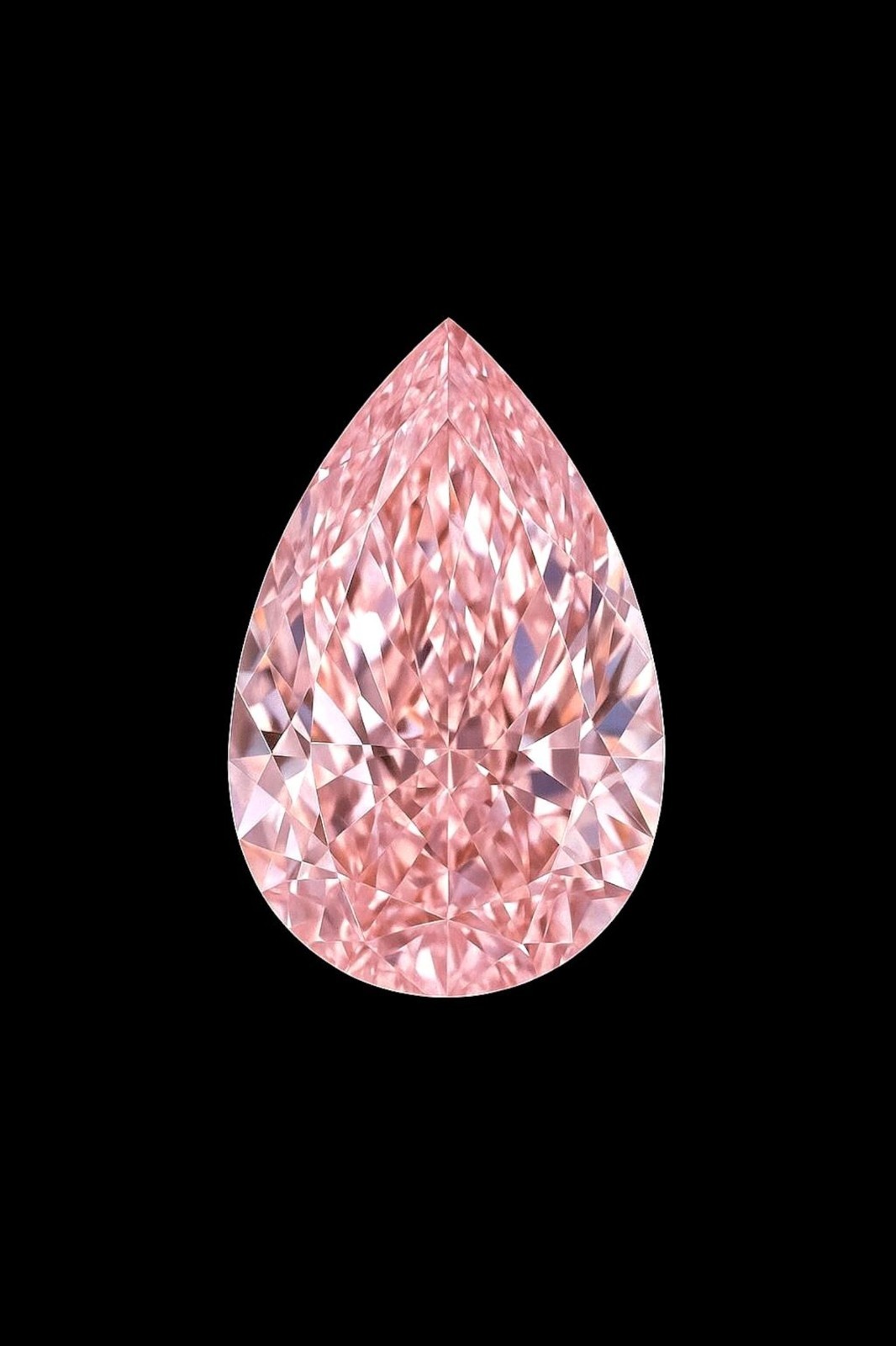 2.25 Ct Lab Grown Pink Diamond A++ Pear Cut VVS1 D Grade GIE Certified Gemstone