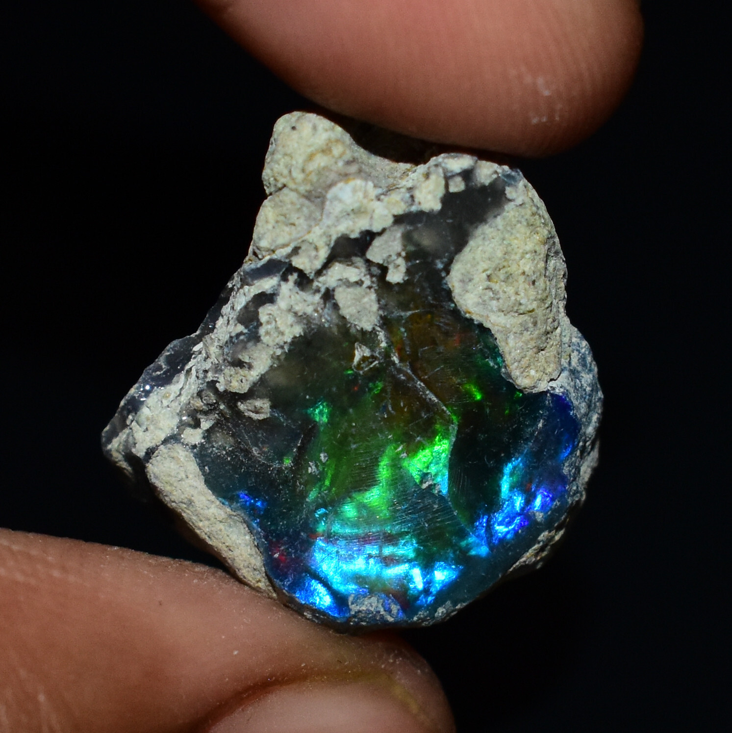 Black Opal Rough 14.60 Carats, Smoked Ethiopian Welo Opal Rough, Fire Opal Raw