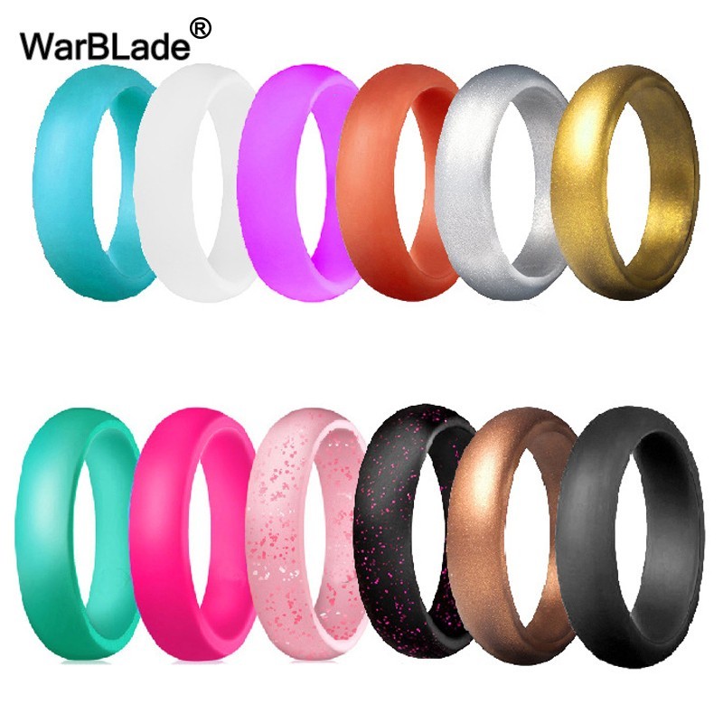 WarBLade 5.7mm Food Grade FDA Silicone Rings For Women Wedding Rubber Bands