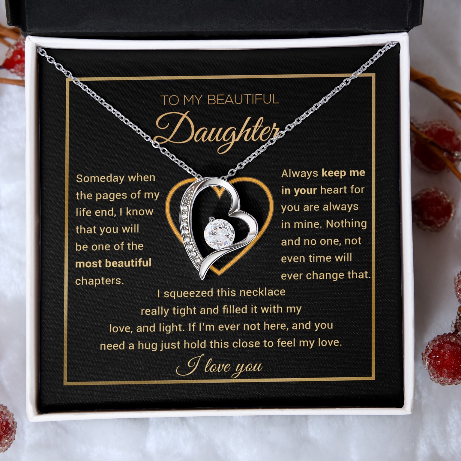 To My Daughter Necklace, Gift For Daughter From Dad, Daughter Father Necklace