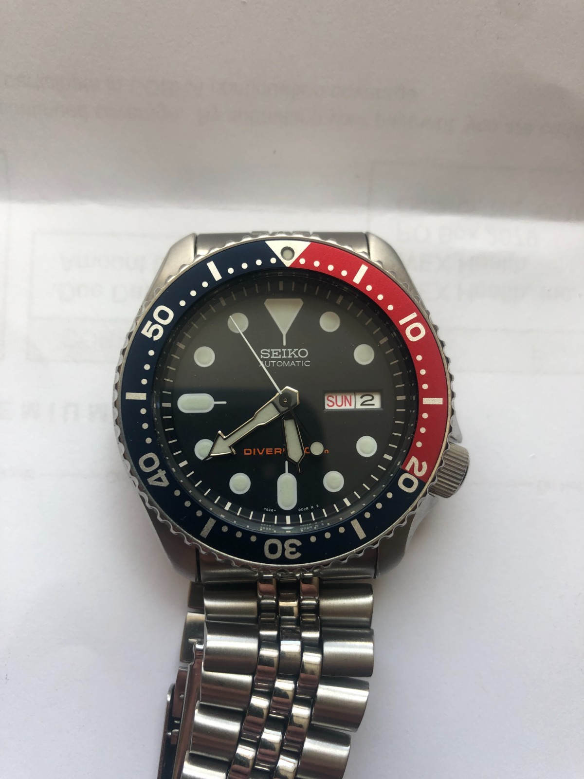 精工男士腕表SKX009K2潜水表模拟自动不锈钢腕表-