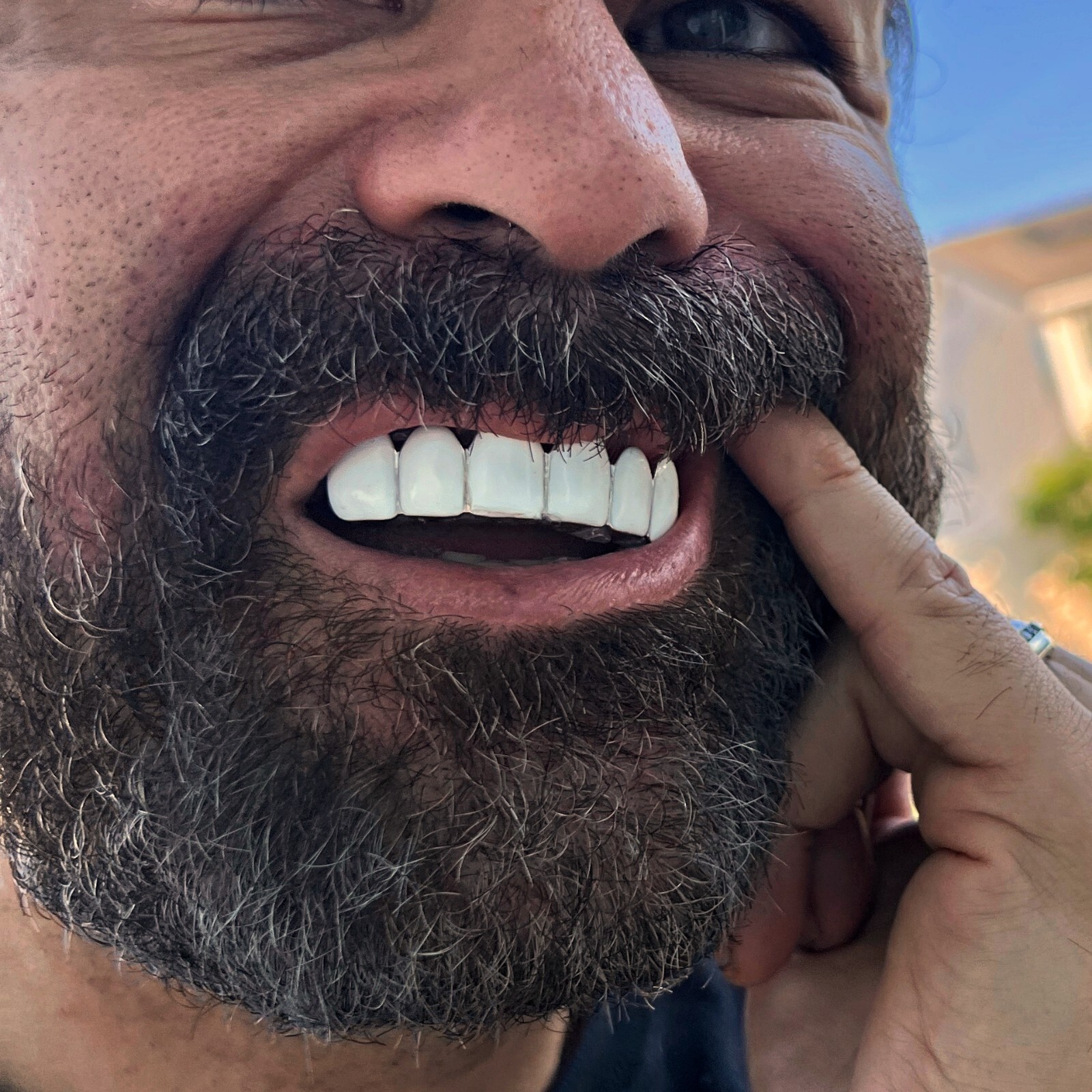 Real Solid 925 Sterling Silver White Enamel Grillz Rapper Grill Six Top Teeth