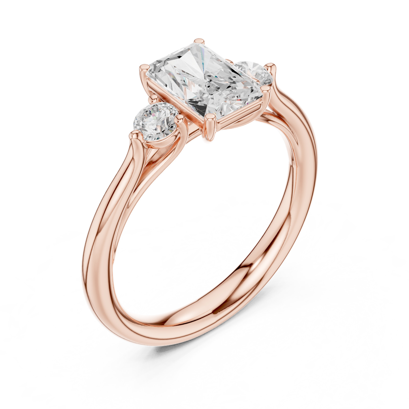 Radiant Certified 1.2 Ct Lab Grown Diamond Wedding Proposal Ring 14K Gold Over
