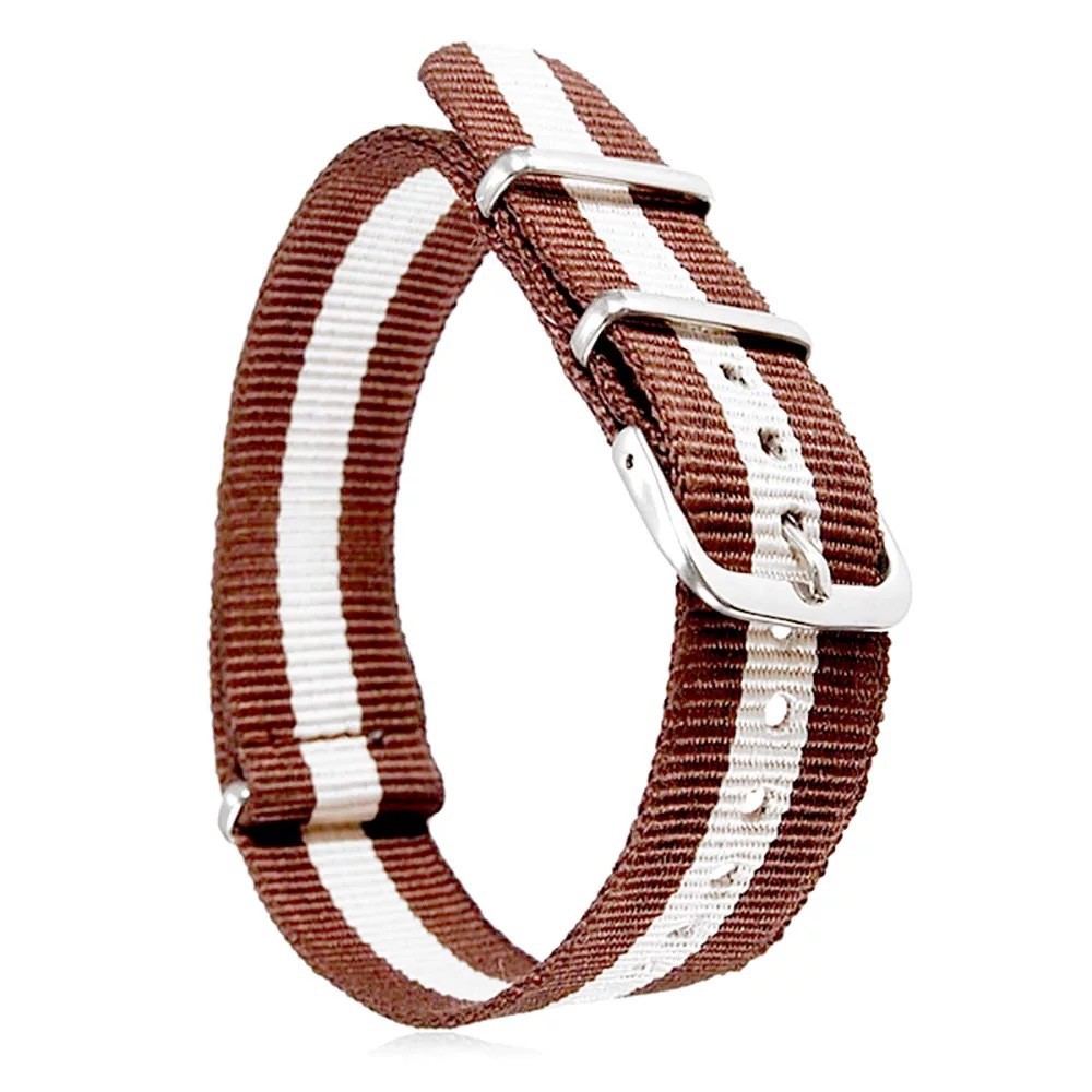 High Quality Nylon Canvas Watch Band Single Pass Sports Strap 18 20mm Universal