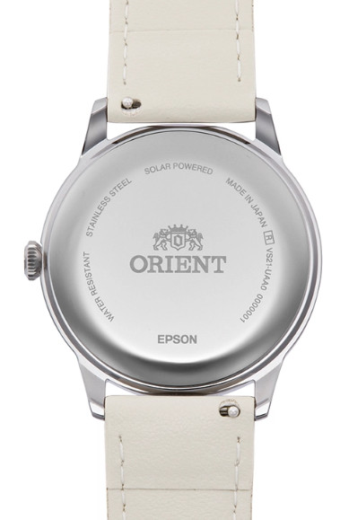Orient Watch Quartz Solar-Powered Men’s Classic Dressy Pale Green and White