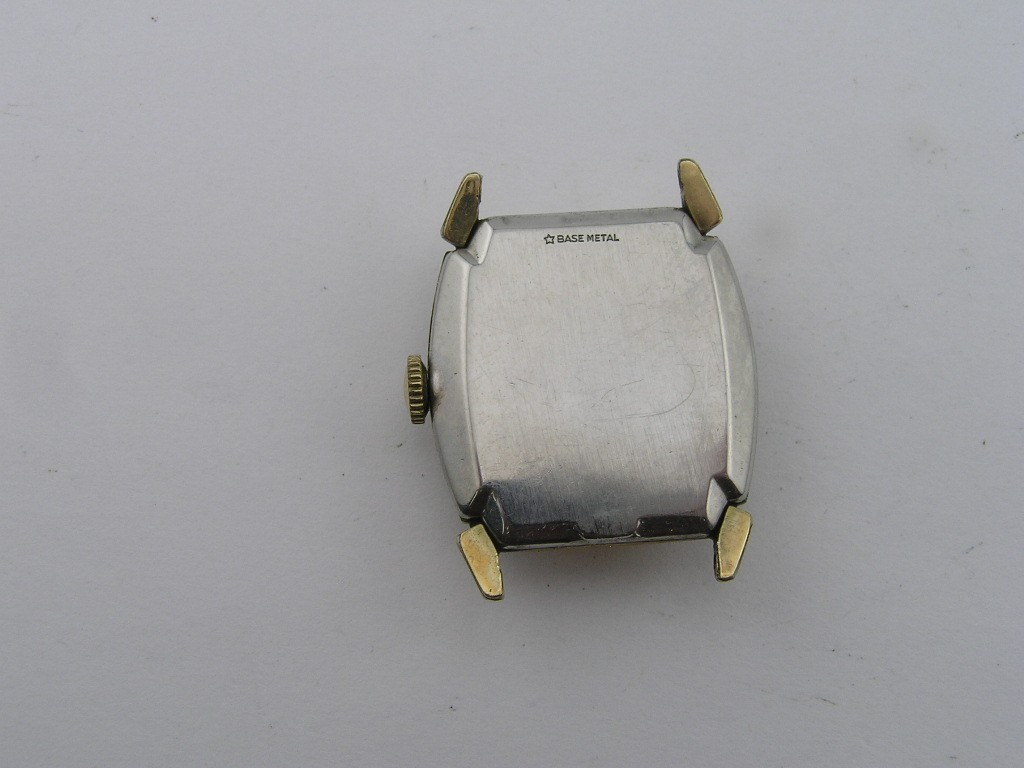 Vintage Helbros Mens Watch Fancy Dial & Case 17j Cal 77 1950’s