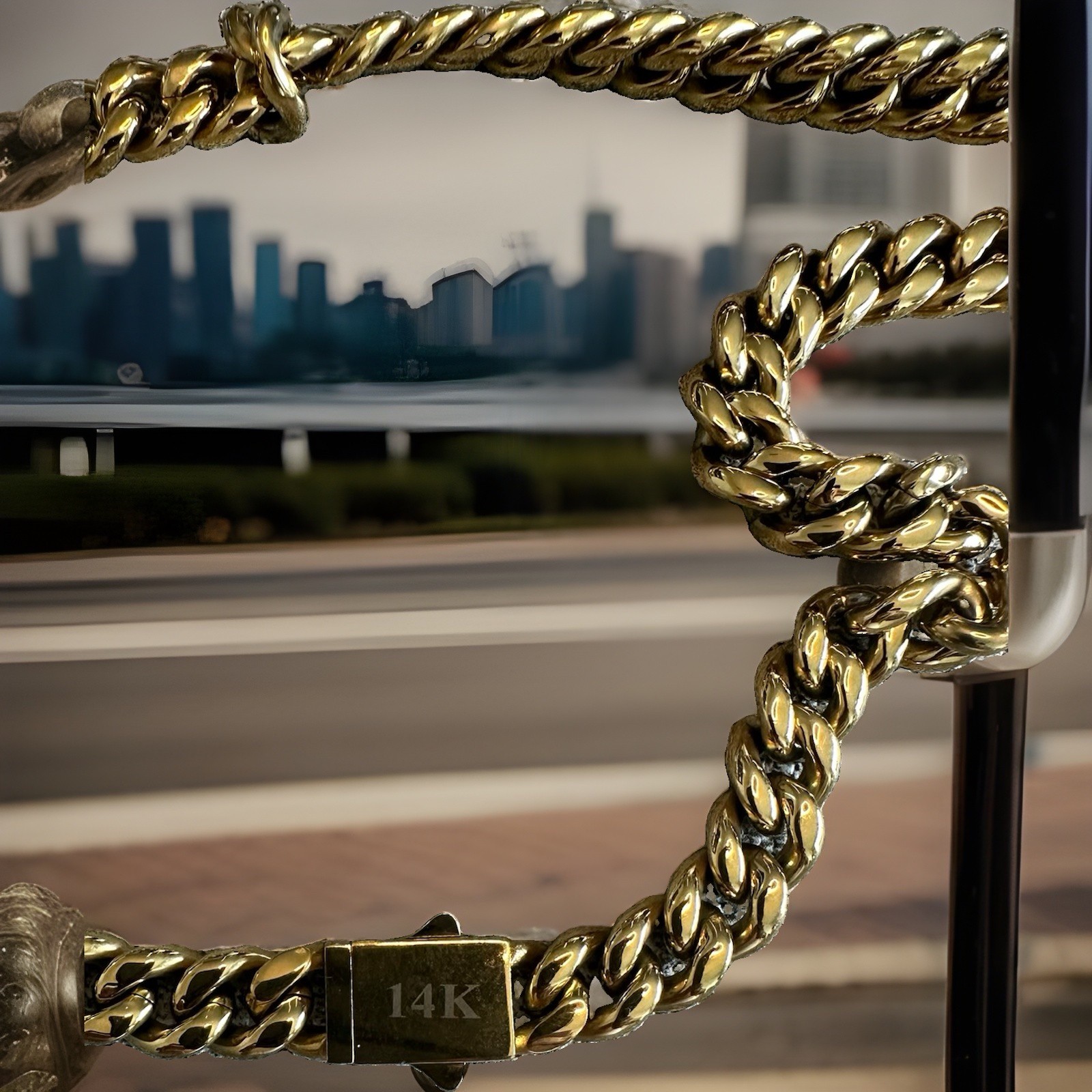 14K Gold Plated 3D Double Plated Miami Cuban Link Both Men & Women. 22”L1/4” TH