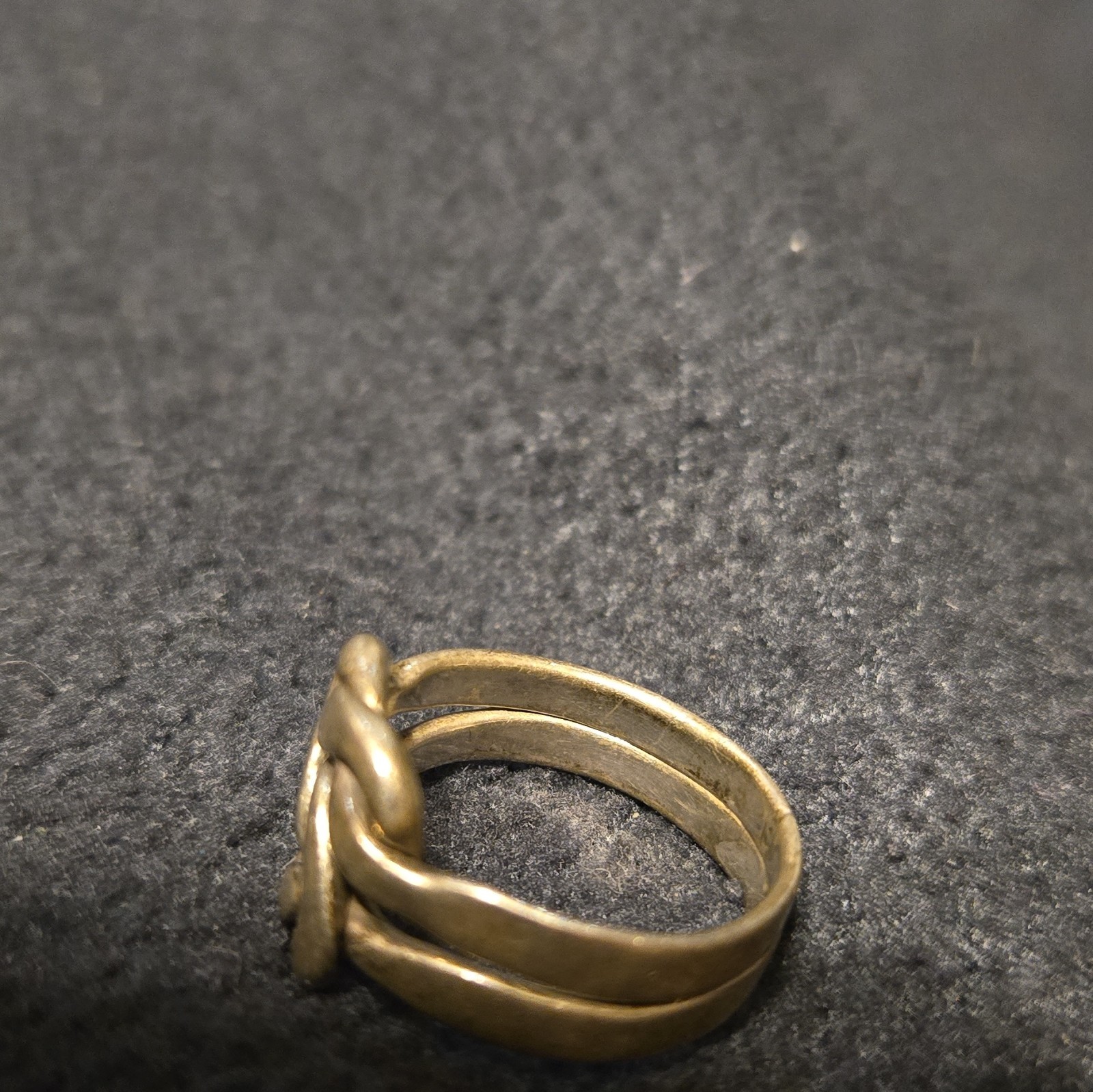 Vintage 925 Sterling Silver Celtic Knot Band Double Love Knot Ring Size 7
