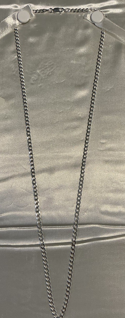 925 Cuban Link 2.8mm 22” 7.68g Chain New A1116
