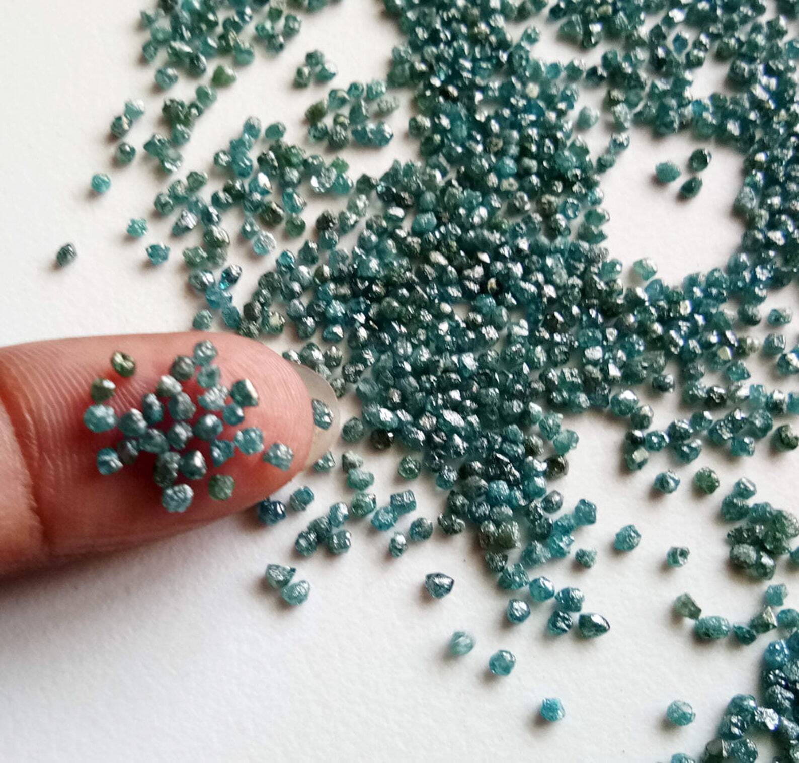 2mm Raw Blue Loose Rough Rondelle Diamond for Jewelry (1 Cts to 5 Cts)