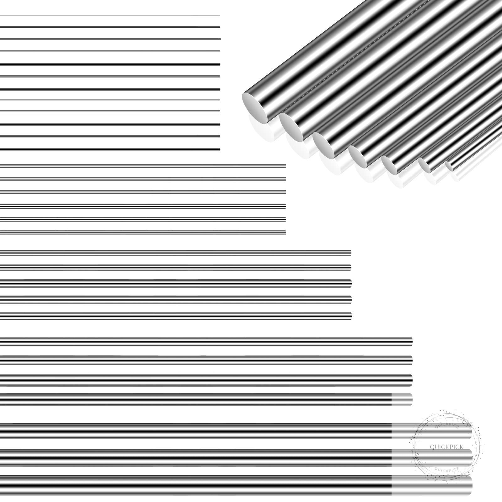 104 Pcs 40 cm Stainless Steel Spring Music Wire, 12 Different Straight Full Hard